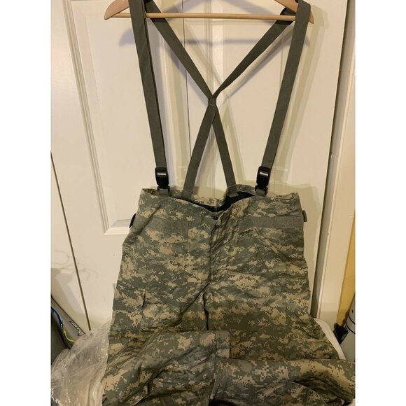 Overgarment Chemical Protective Camo Pant Sz M  Short Overall Suspenders Green - Picture 4 of 6